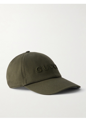 Gucci - Logo-Embroidered Cotton-Blend Canvas Baseball Cap - Men - Green - S