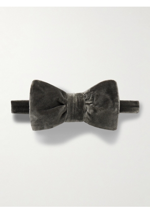 TOM FORD - Pre-Tied Cotton-Velvet Bow Tie - Men - Gray