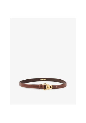Womens Sandro Slim Leather Belt