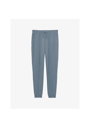 Mens Reiss Premier Drawstring-Waist Straight-Leg Stretch-Jersey Jogging Bottoms