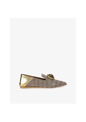 Womens Kurt Geiger London Chelsea Pointed-Toe Fabric Flats