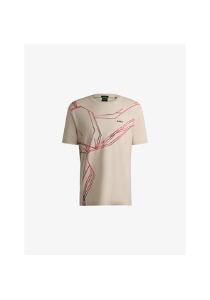 Mens Boss Degradé-Print Short-Sleeve Cotton-Jersey T-Shirt