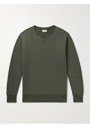 Hartford - Garment-Dyed Cotton-Jersey Sweatshirt - Men - Green - S