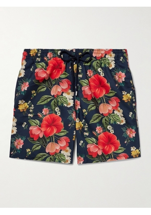 Vilebrequin - Moorea Straight-Leg Mid-Length Printed Recycled Swim Shorts - Men - Red - S