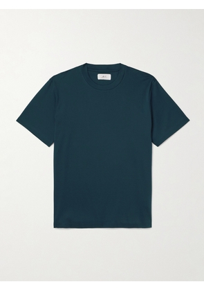 Mr P. - Mercerised Cotton-Jersey T-Shirt - Men - Blue - XS