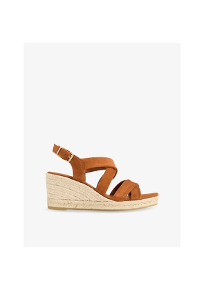 Womens LK Bennett Mariana Multi-Strap Suede Wedges