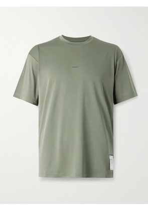 Satisfy - Logo-Print Tie-Dyed AuraLite™ T-Shirt - Men - Green - XS