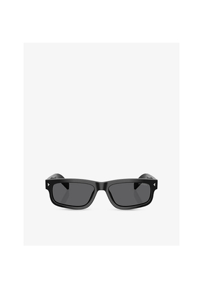 Prada Pr B11S Rectangle-Frame Acetate Sunglasses