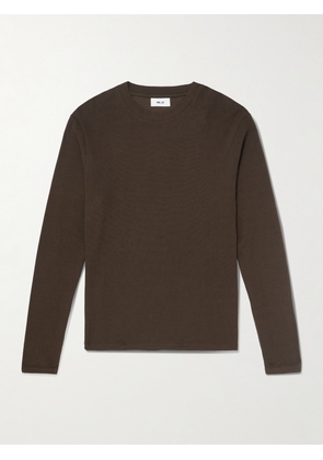 NN07 - Clive Waffle-Knit Cotton and TENCEL™ Modal-Blend T-Shirt - Men - Brown - S