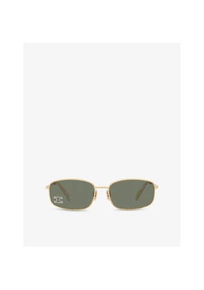 Womens Celine Cl40285U Triomphe Square-Frame Metal Sunglasses