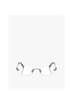 Womens Miu Miu Mu 53Wv Oval-Frame Metal Glasses