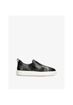 Mens Santoni Clean Icon Soft Leather Trainers
