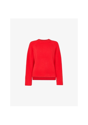 Womens Whistles Side-Split Wool-Blend Knitted Jumper