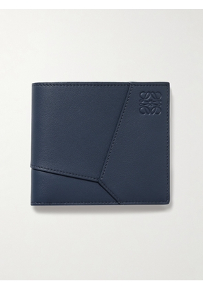 LOEWE - Puzzle Logo-Debossed Leather Billfold Wallet - Men - Blue