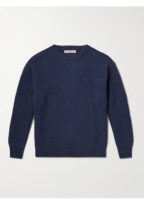 FrizmWORKS - Patch Wool-Blend Sweater - Men - Blue - S