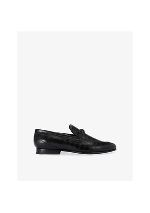 Mens Kurt Geiger London Alton Croc Leather Loafers