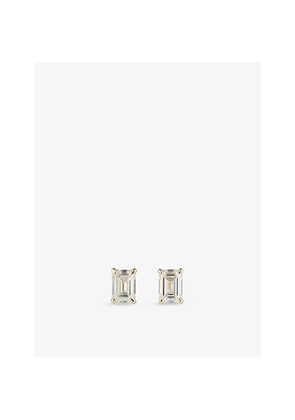 Womens The Diamond Lab Timeless 18ct Yellow-Gold and 1.70ct Emerald-Cut Lab-Grown Diamond Earrings