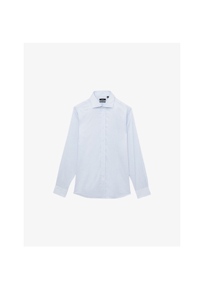 Mens Reiss Bishopsgate Long-Sleeved Cotton-Blend Shirt
