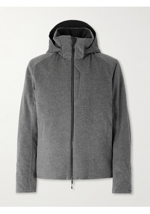 SEASE - Balma 2.0 Padded Coated-Cashmere Hooded Jacket - Men - Gray - S