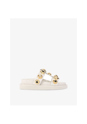 Womens Kurt Geiger London Orson Stud-Embellished Leather Sandals