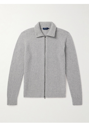 Thom Sweeney - Slim-Fit Merino Wool-Blend Zip-Up Cardigan - Men - Gray - XS