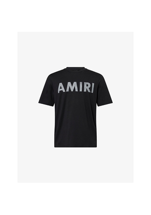 Mens Amiri Stencil Logo-Print Cotton-Jersey T-Shirt