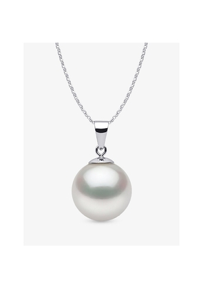 Womens Yoko London Round 18ct White-Gold and Pearl Pendant Necklace