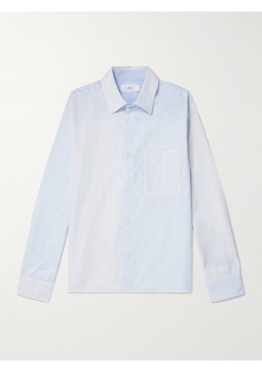 Mr P. - Striped Organic Cotton Shirt - Men - Blue - XS