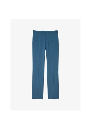 Mens Sandro Straight-Leg Regular-Fit Wool Trousers