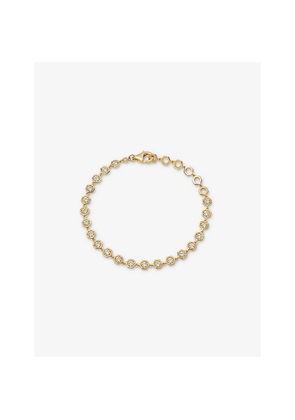 Womens Astley Clarke Deco 18ct Yellow Gold Vermeil and White Sapphire Tennis Bracelet