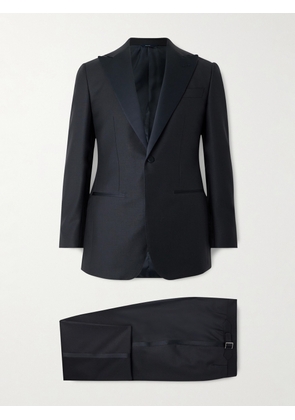 Thom Sweeney - Satin-Trimmed Wool and Mohair-Blend Tuxedo - Men - Blue - IT 46