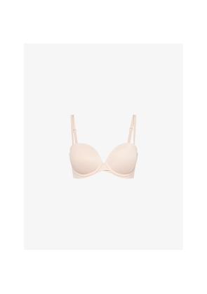 Womens Calvin Klein Perfectly Fit Push-Up Strapless Stretch-Woven Bra