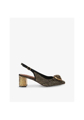 Womens Kurt Geiger London Chelsea Stud-Embellished Heeled Slingbacks