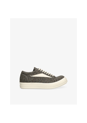 Womens Rick Owens Vintage Woven and Suede Low-Top Trainers