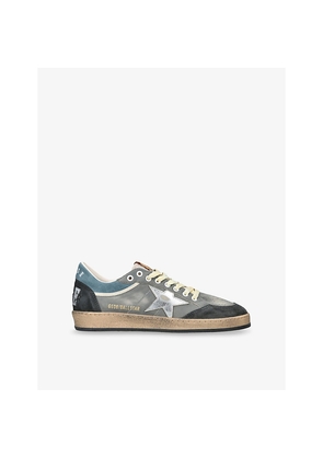 Mens Golden Goose Ballstar Double Leather Low-Top Trainers