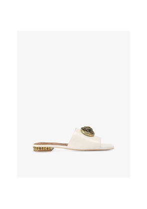 Womens Kurt Geiger London Chelsea Patent-Leather Flat Sandals