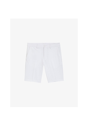 Mens Boss Elasticated-Waist Slim-Fit Stretch-Woven Shorts