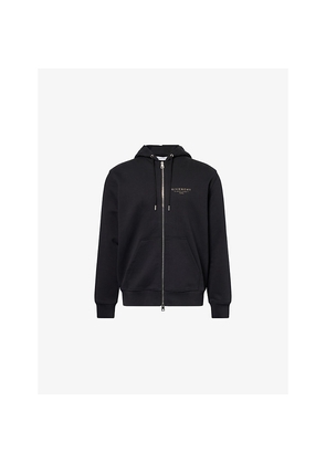 Mens Givenchy Brand-Print Kangaroo-Pocket Cotton-Jersey Hoody