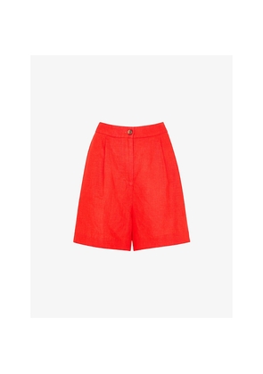Womens Whistles Tara High-Rise Linen Shorts