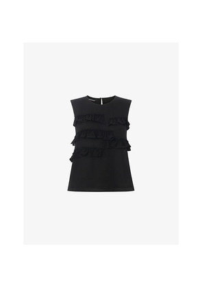 Womens Whistles Frilled Sleeveless Woven Top