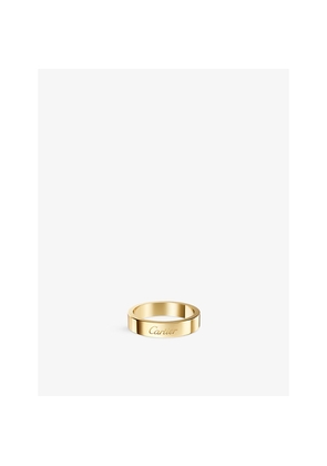 Mens C De Cartier 4mm 18ct Yellow-Gold Wedding Ring