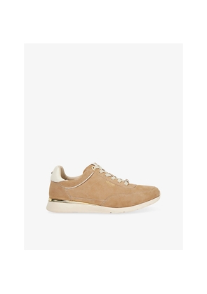 Womens Dune Entitle Low-Top Suede Runner Trainers