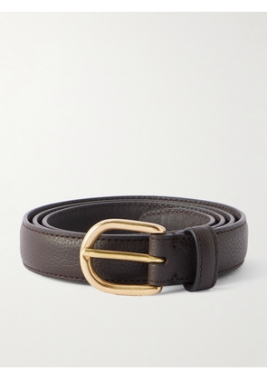 Saman Amel - Cardon 2.5cm Full-Grain Leather Belt - Men - Brown - EU 80
