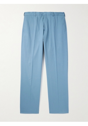Paul Smith - Straight-Leg Cotton-Blend Twill Trousers - Men - Blue - UK/US 30