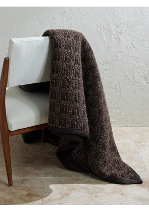RRL - Quilted Wool and Cotton-Blend Jacquard Blanket - Men - Brown