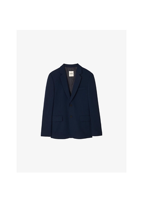 Mens Sandro Regular-Fit Single-Breasted Wool Blazer