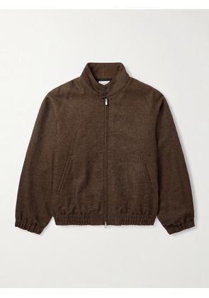 ATON - Alpaca Harrington Jacket - Men - Brown - S