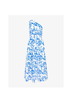 Womens Ro&Zo Aubrey Leaf-Print Cotton Maxi Dress