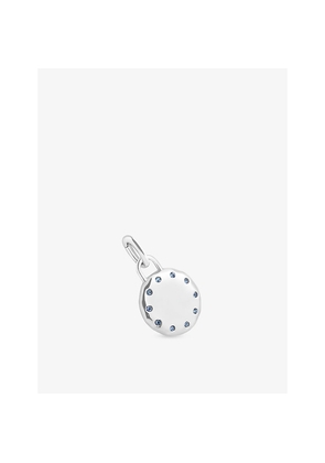 Womens Astrid & Miyu Molten Rhodium-Plated Sterling-Silver and Zirconia Charm