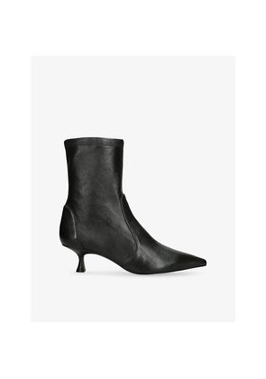 Womens Stuart Weitzman Naomi Leather Heeled Ankle Boots